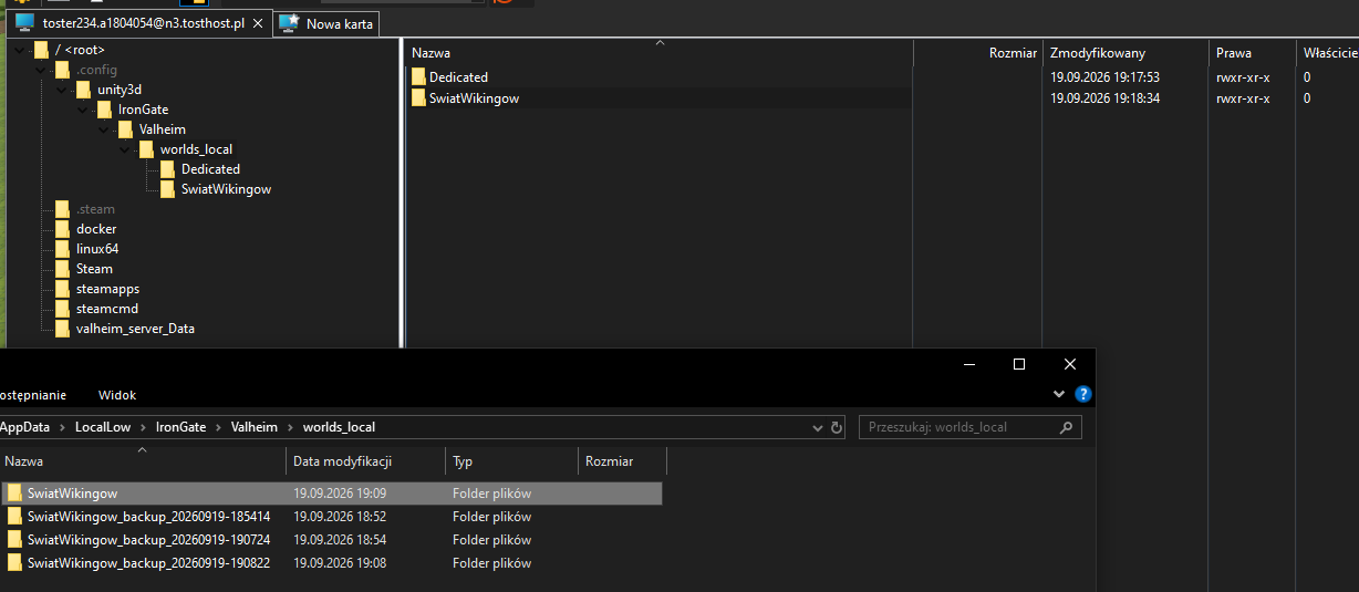 World folder on the server